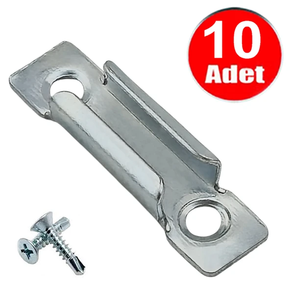 Pvc Pimapen Sürgülü İspanyolet Kilidi Sürme Kayar Pencere Kapı Kilit Karşılığı Karşısı -10 Adet ürün görseli 1