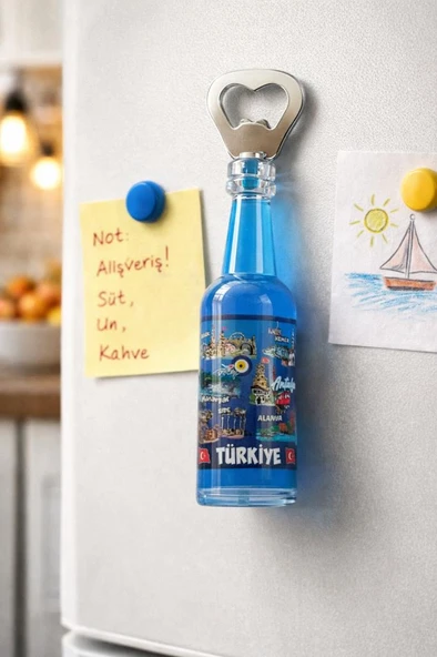 Magnetli Şişe Açacağı Türkiye Temalı Buzdolabı Süsü Açacak Hediyelik Turistik Dekoratif ürün görseli 1