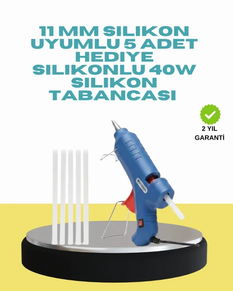 5 Silikon Hediyeli 40W Silikon Tabancası Ev ve Hobi Kullanımı ürün görseli 1