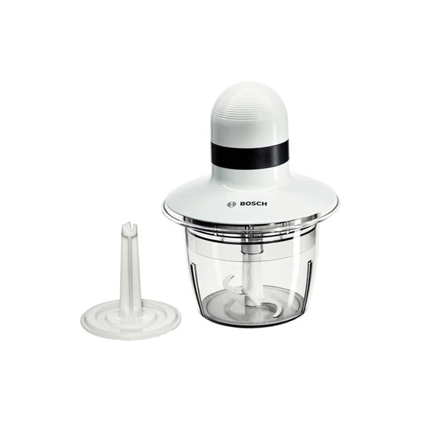 Bosch 400 W Doğrayıcı - Anlık Çalıştırma Özelliği, Paslanmaz Çelik Bıçak ve Plastik Kap, Beyaz ürün görseli 1