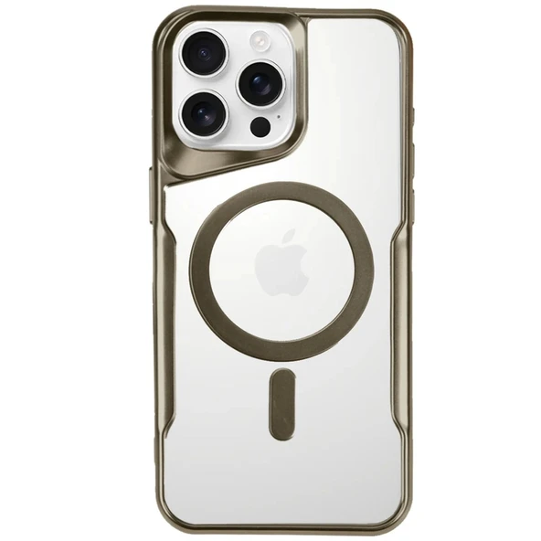 Apple İphone 16 Pro Max Kılıf Boyi Magsafe Silikon Kapak - Çöl Titanyum ürün görseli 1