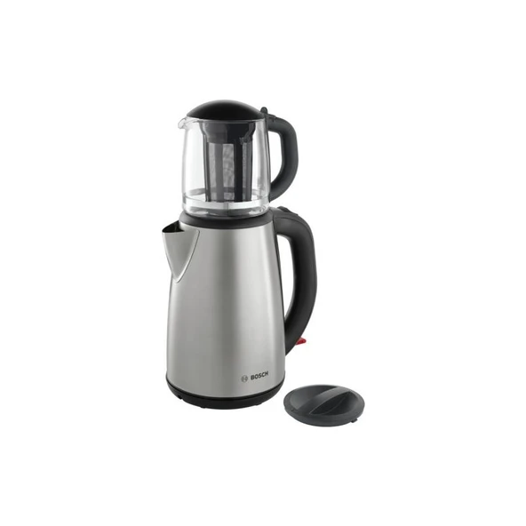 Bosch TTA5603 1,7 L Paslanmaz Çelik Su Isıtıcı ve 0,8 L Cam Demlikli Çay Makinesi ürün görseli 1