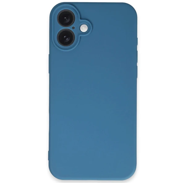 Apple İphone 16 Plus Kılıf First Silikon - Mavi - Resim 2
