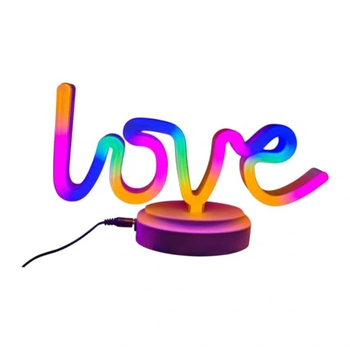 HERŞEYTREND Neon Işıklı Love Yazılı Masa Gece Lambası ürün görseli 1