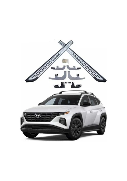 Hyundai Tucson Yan Basamak Kromlu Model 2022-2024 Arası Uyumlu ürün görseli 1