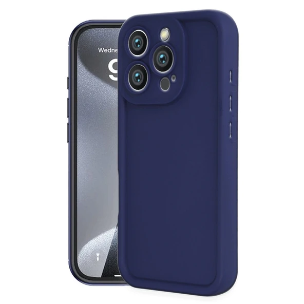 Apple İphone 16 Pro Kılıf Viera Silikon - Lacivert ürün görseli 1