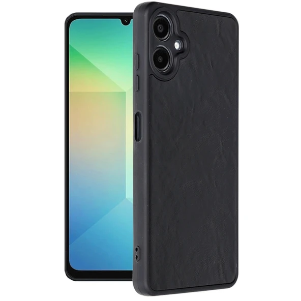 Samsung Galaxy A06 Kılıf Aras Deri Kapak - Siyah ürün görseli 1