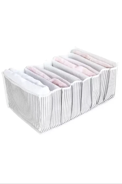 Çizgili Akordiyon Organizer L Boy 24x37x18 Cm Royaleks-EV354 ürün görseli 1