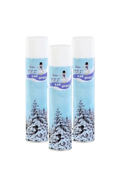 3 Adet Max Kar Köpüğü Spreyi, Eriyen Kar Taneleri, Parti Köpük Karı Yapar Kar Yağdıran Sprey 3x300 ml ürün görseli 1