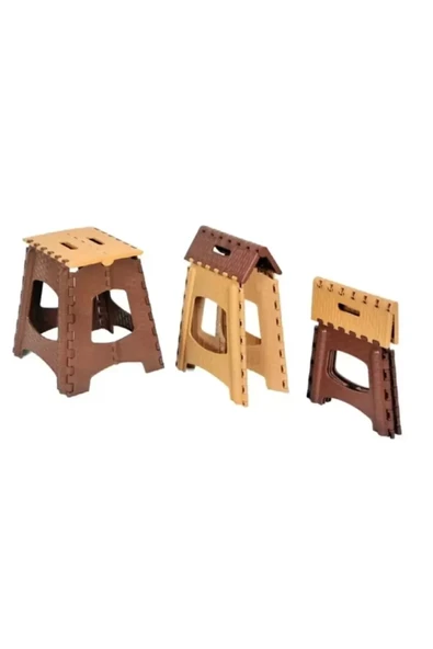 Küçük Boy Katlanabilir Plastik Tabure - Katlanır Tabure 23x27x27 cm ürün görseli 1