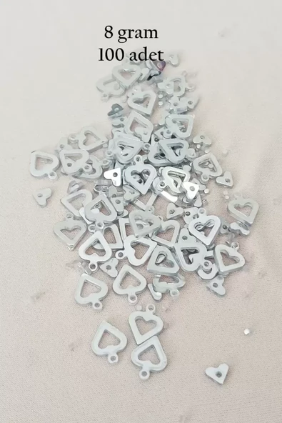 Oya Abiye Bileklik Kolye Pleksi Metalik Plastik Pul Gümüş Renk 8 gram 100 adet - BNC511 ürün görseli 1