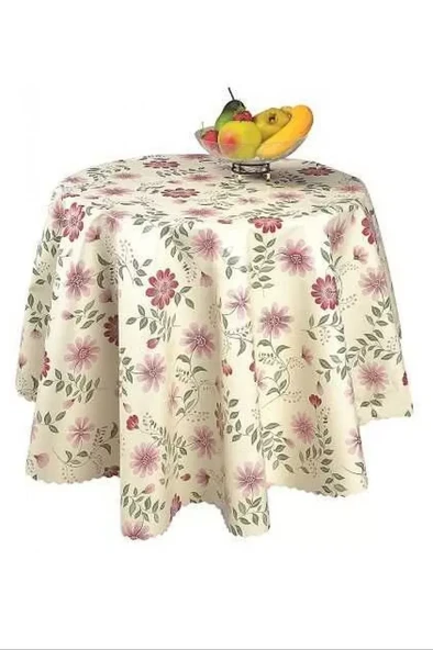Sermat Hazır Masa Örtüsü 140x140 Cm Yuvarlak Royaleks-MH69 ürün görseli 1