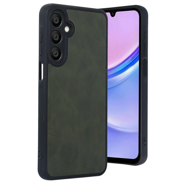 Samsung Galaxy A16 5g Kılıf Aras Deri Kapak - Koyu Yeşil ürün görseli 1
