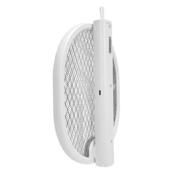 ASONIC AS-A26, Beyaz, 3000V, Raket Tipi, UV Mor Işıklı, 1200mAh, Bataryalı, Şarj Edilebilir, Katlanabilir, Sinek Öldürücü ürün görseli 1