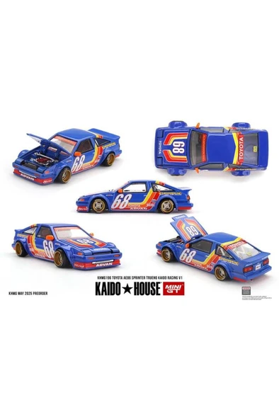 Mini GT 196 Toyota AE86 Sprinter Trueno Kaido Racing V1  1/64 Model Araba ürün görseli 1