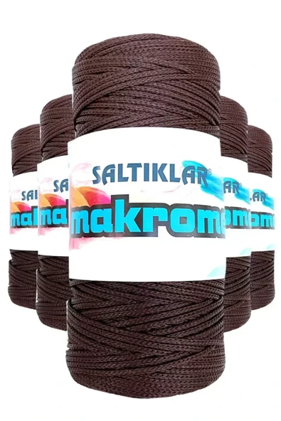 5 Adet Polyester Makrome İpi 2070 Kahve 100 gr ürün görseli 1