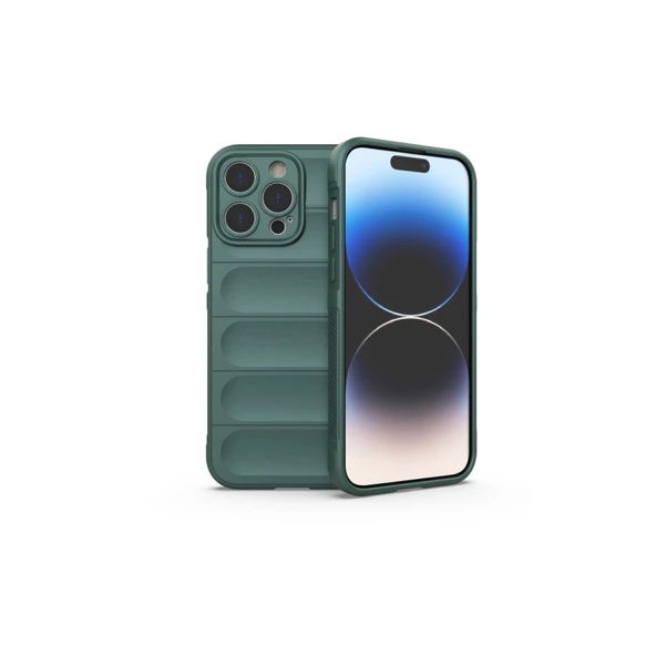 Apple İphone 16 Pro Kılıf Optimum Silikon - Koyu Yeşil ürün görseli 1