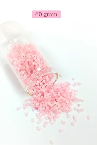 Kesme Cam Boncuk 2mm - 60 Gram - Şeker Pembe - BNC398 ürün görseli 1