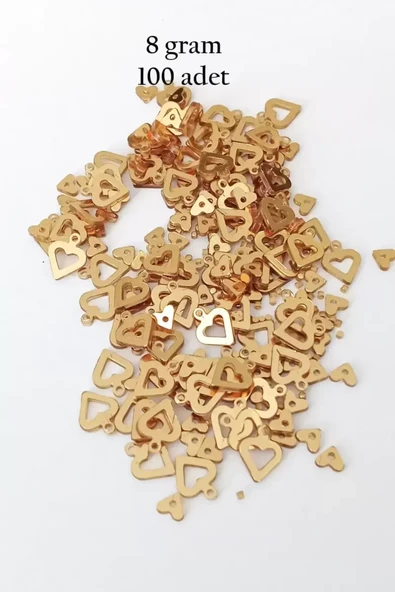 Oya Abiye Bileklik Kolye Pleksi Metalik Plastik Pul Altın Renk 8 gram 100 adet - BNC488 ürün görseli 1