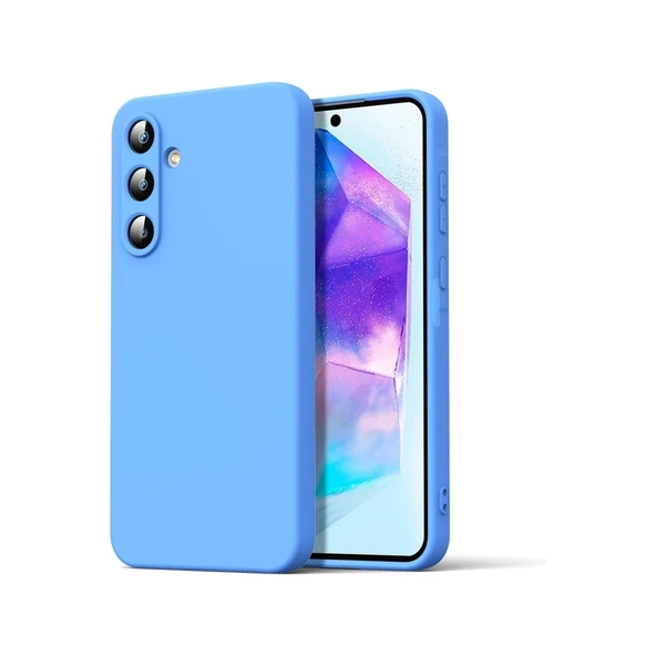 Samsung Galaxy A16 5g Kılıf Nano İçi Kadife Silikon - Mavi ürün görseli 1