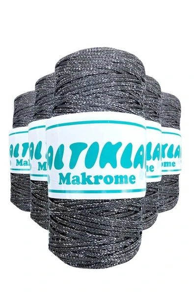 5 Adet Polyester Simli Makrome İpi S-420 - Resim 2
