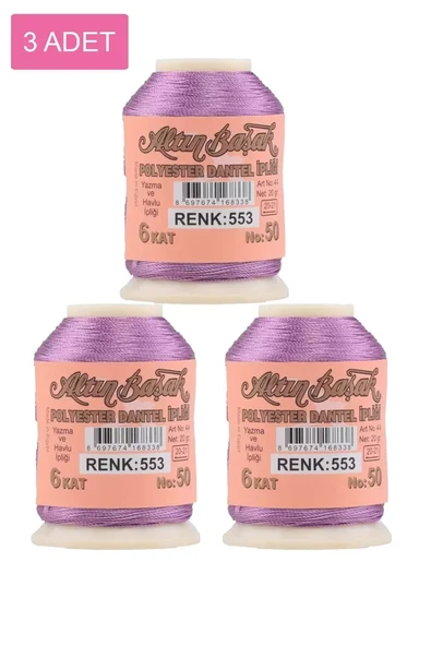 3 Adet Altınbaşak Oya ve Dantel İpi 20 gr - Royaleks - No: 553 ürün görseli 1