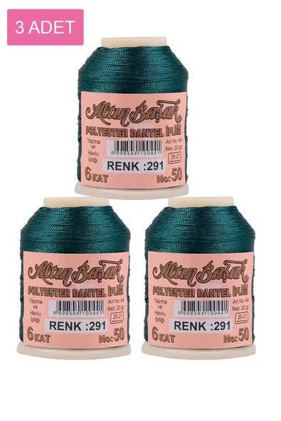 3 Adet Altınbaşak Oya ve Dantel İpi 20 gr - Royaleks - No: 291 ürün görseli 1