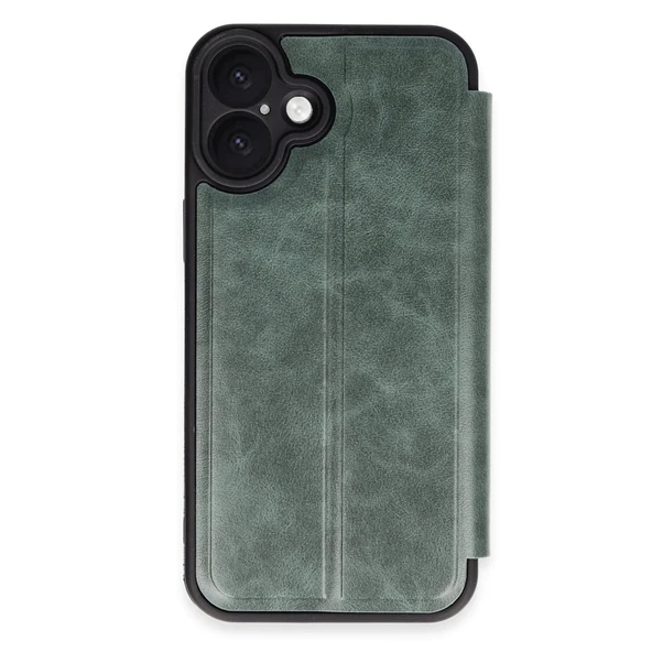 Apple İphone 16 Plus Kılıf Flip Cover - Koyu Yeşil ürün görseli 1