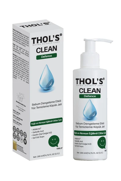 Thol's Clean Defence TB4 Yağlı ve Akneye Eğilimli Ciltler İçin Yüz Temizleme Köpük Jeli 200 ml ürün görseli 1