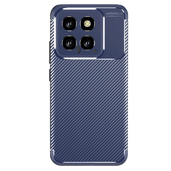 Xiaomi Mi 14t Kılıf Auto Focus Karbon Kapak - Lacivert ürün görseli 1