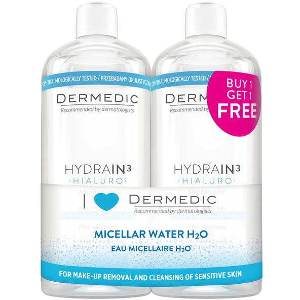 Dermedic Hydrain3 Misel Su H2o 2 x 500 ml ürün görseli 1