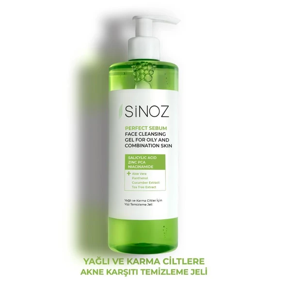 Sinoz Face Cleansing Gel Yağlı Karma Cilter Yüz Temizleme Jeli 200 ml ürün görseli 1