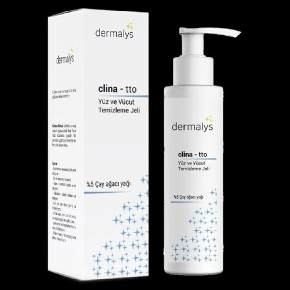 Dermalys Clina TTO Yüz ve Vücut Temizleme Jeli 200 ml ürün görseli 1