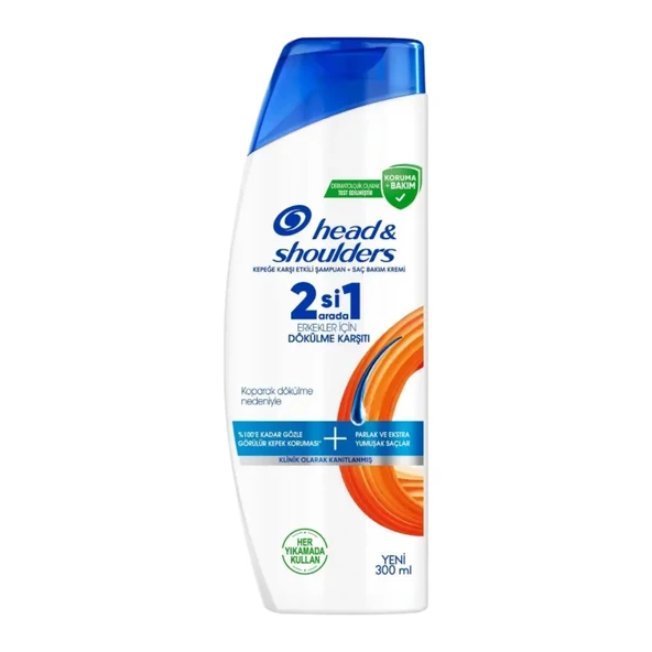 Head & Shoulders Erkeklere Özel 2'si 1 Arada Dökülme Karşıtı Kepeğe Karşı Etkili Şampuan - Kepek ve Dökülme Önleyici Bakım ürün görseli 1
