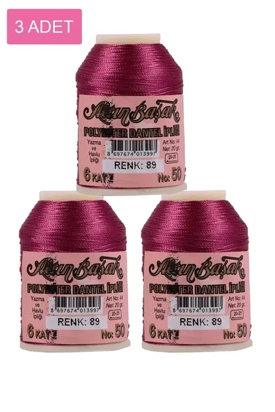 3 Adet Altınbaşak Oya ve Dantel İpi 20 gr - Royaleks - No: 089 ürün görseli 1