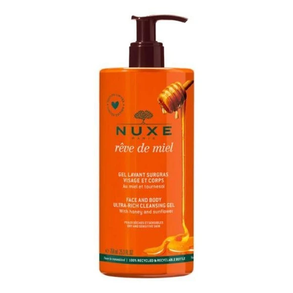 Nuxe Reve De Miel Gel Lavant Surgras Visage Et Corps 750 ml ürün görseli 1