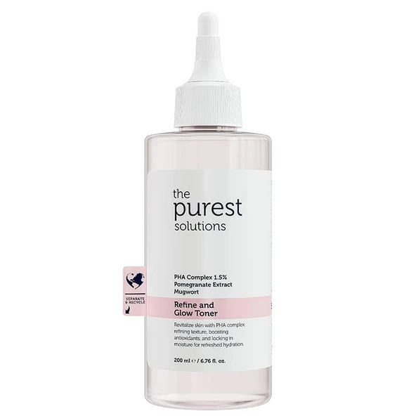 The Purest Solutions Hassas Ciltler İçin Arındırıcı ve Aydınlatıcı Pha Pembe Tonik 200 ml ürün görseli 1