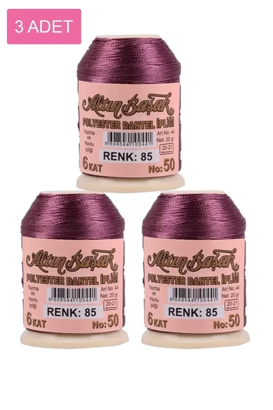 3 Adet Altınbaşak Oya ve Dantel İpi 20 gr - Royaleks - No: 085 ürün görseli 1