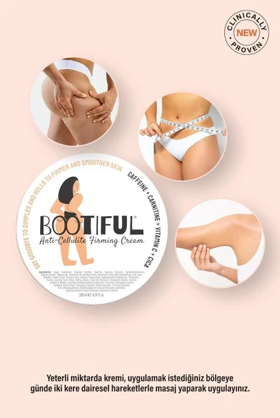 Bootiful Anti Celulite Firming Cream 200 ml ürün görseli 1