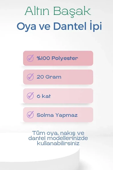 Altınbaşak Oya ve Dantel İpi 20 gr - Royaleks - No: 387 - Resim 2