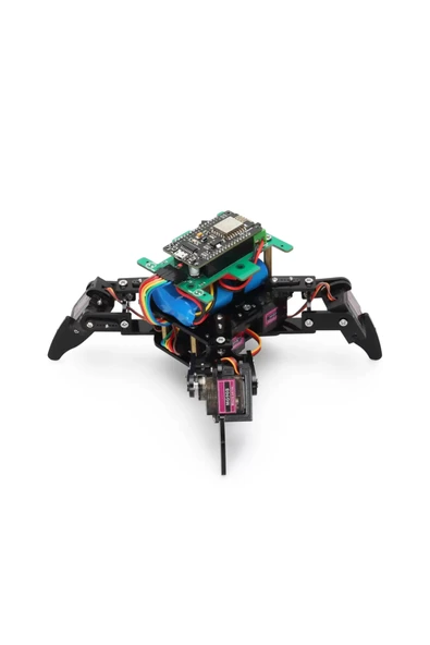 Arduino Örümcek Robot Kiti WiFi Kontrollü 8 Servo Motorlu Programlanabilir STEM Robotik Kodlama Seti ürün görseli 1