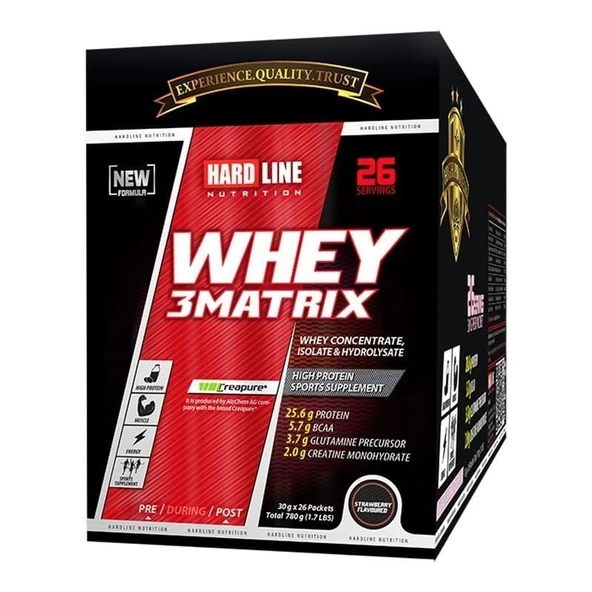 Hardline Whey 3 Matrix Çilek 30 Gr. 26 Saşe ürün görseli 1
