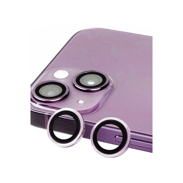 İphone 14 Raze Metal Kamera Lens - Mor