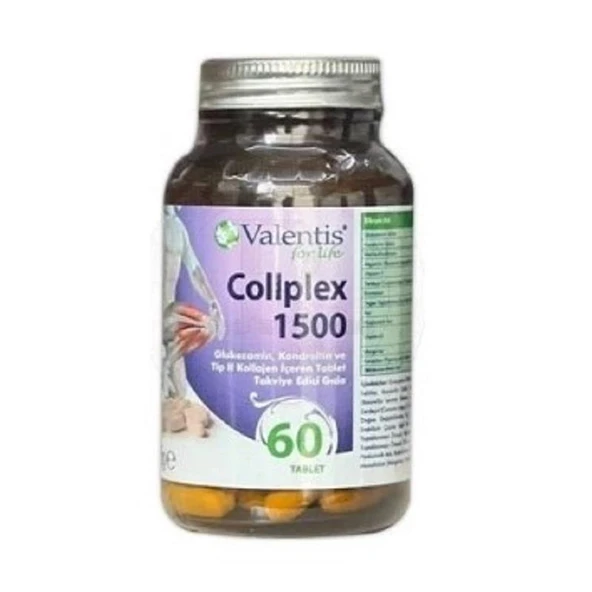 Valentis Collplex 1500 Glukozamin Kondroitin ve Tip II Kollajen 60 Tablet ürün görseli 1