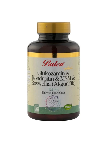 Balen Glukozamin Kondroitin MSM Boswelia Tablet 1200 Mg. 120 Tablet ürün görseli 1