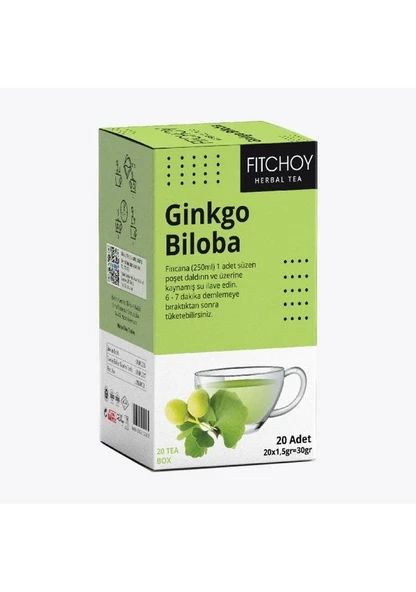 Fitchoy Herbal Tea Ginkgo Biloba 20 Süzen Poşet ürün görseli 1
