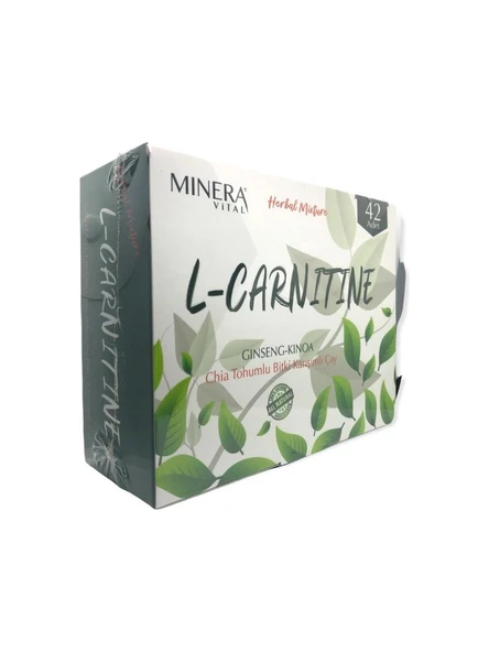 Minera Vital L-Carnitine Chia Tohumlu Ginseng Kinoa Bitki Karışımlı Çay 42 Poşet ürün görseli 1