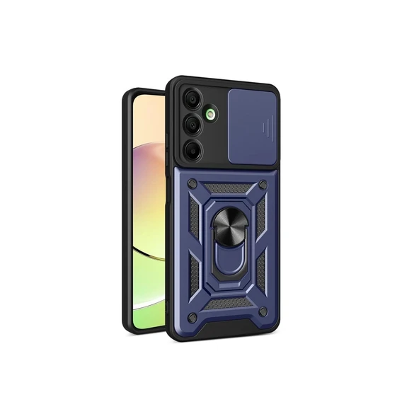 Samsung Galaxy A16 5g Kılıf Pars Lens Yüzüklü Silikon - Lacivert ürün görseli 1