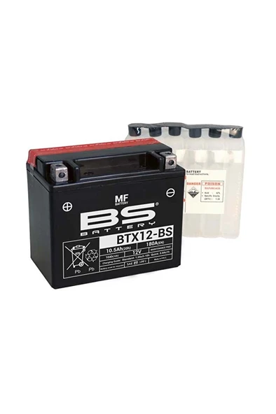 Btx12- (YTX12-) 12v-10 Amper 180 Cca Bakımsız Akü Arasmoto ürün görseli 1