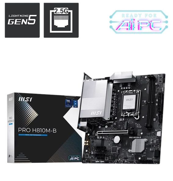 MSI Pro H810M-B DDR5 1851P Hdmi Dp ürün görseli 1